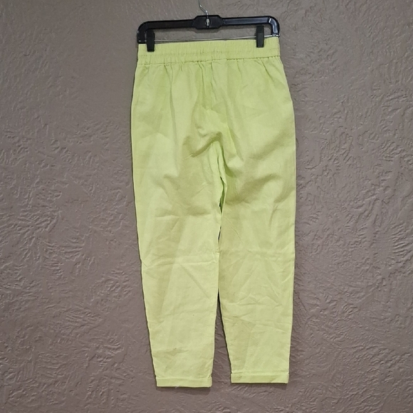 J. Crew Green Lime Sweatpants Tapered Ankle-Length - Picture 6 of 9